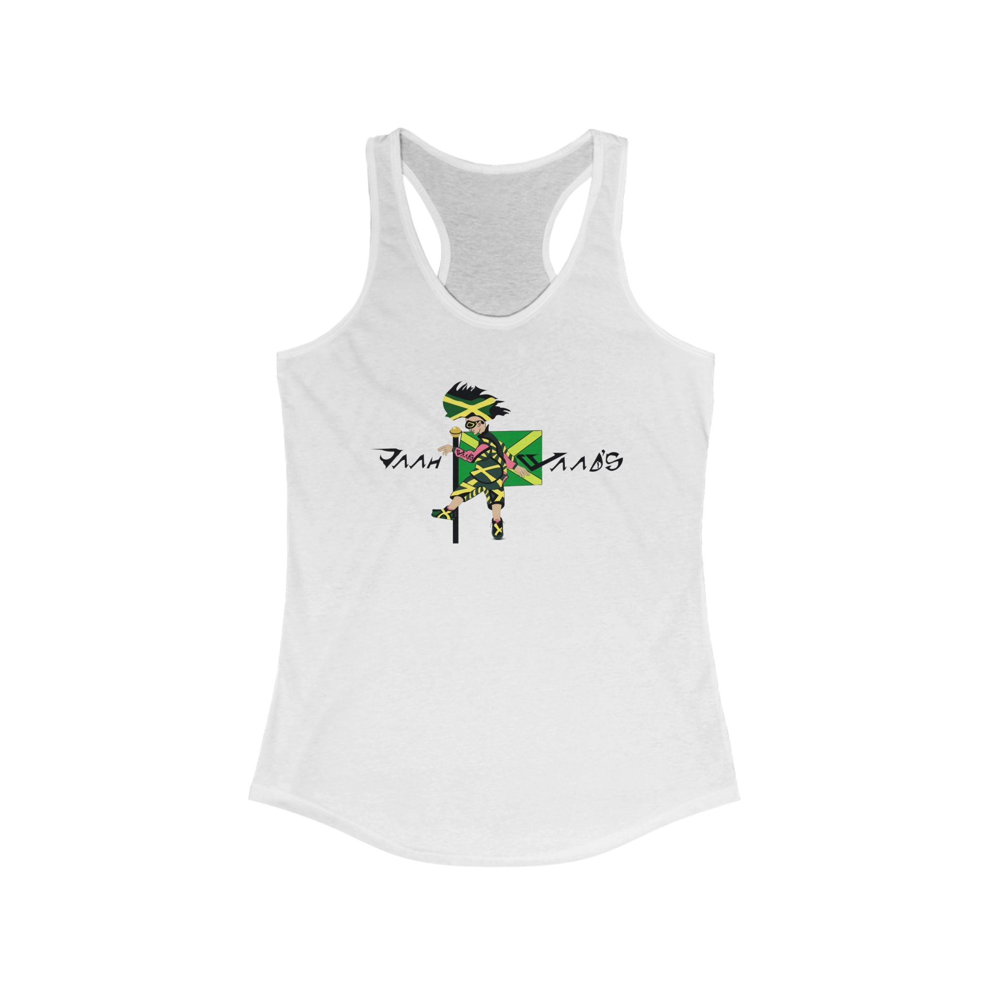 Colorful Graphic Women's Racerback Tank - Perfect for Summer, Yoga, Beach Days, Gift, Activewear, Casual Style
