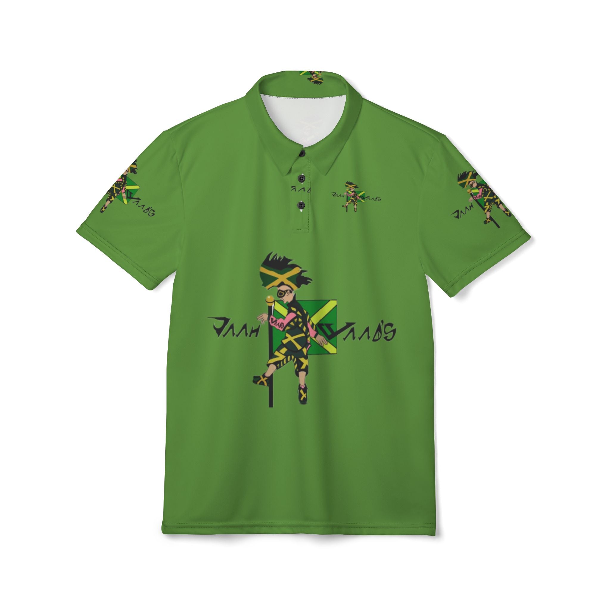 Slime Green Polo Style Pullover