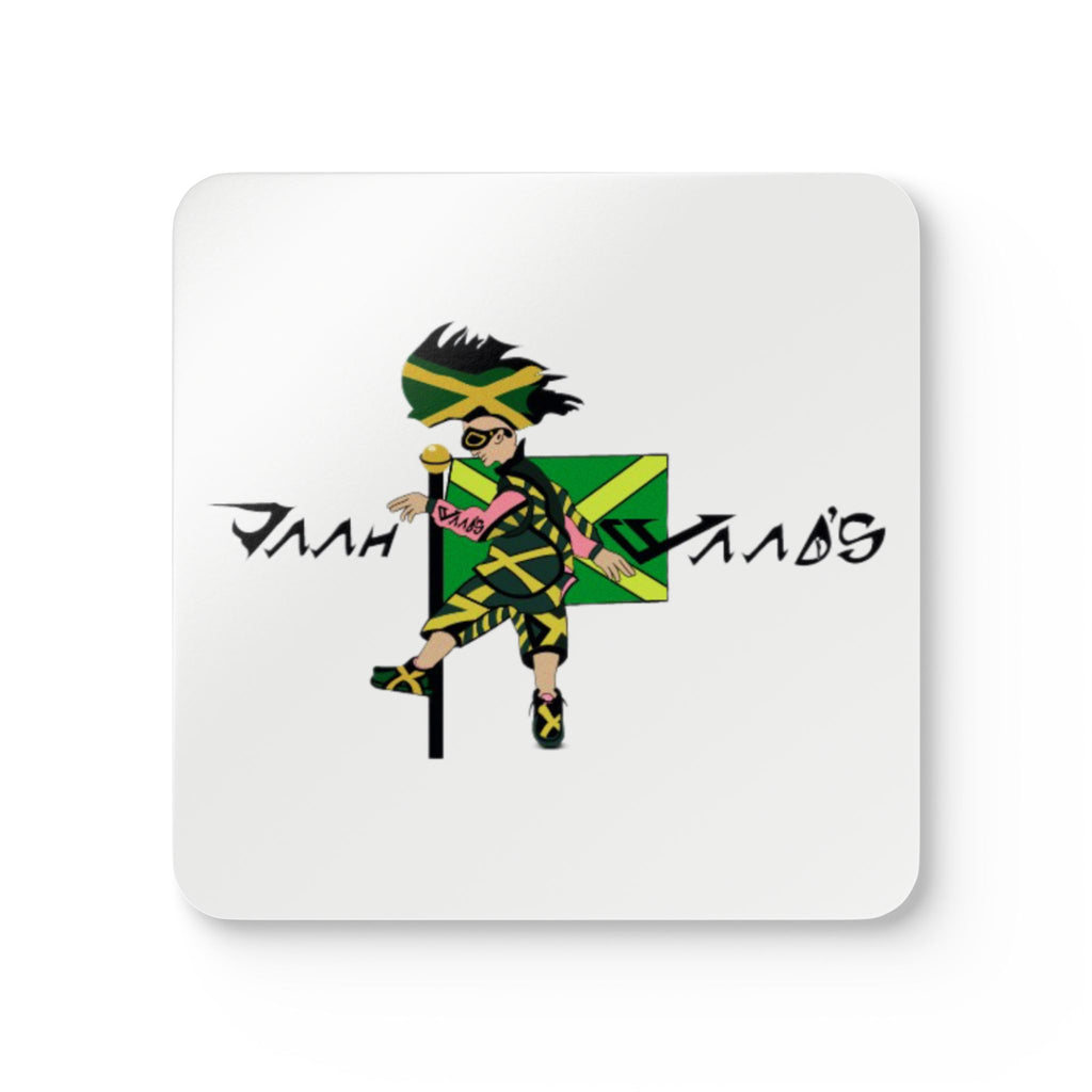 Rasta-Inspired Cork Coaster Set, Eco-Friendly Drinkware Decor, Jamaican Vibe Coasters, Home Bar Gift, Tropical Party Accessories