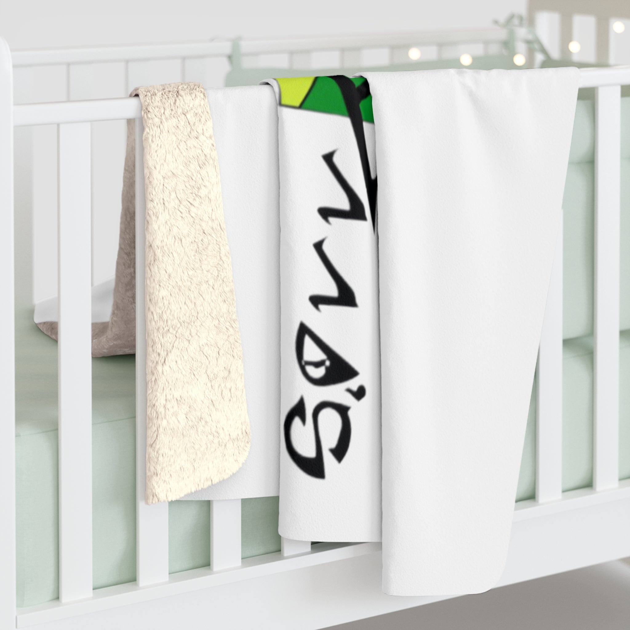 Cozy Sherpa Throw Blanket with Unique Illustration, Perfect for Home Decor, Gift for Friends, Cozy Nights, Festivals, and More