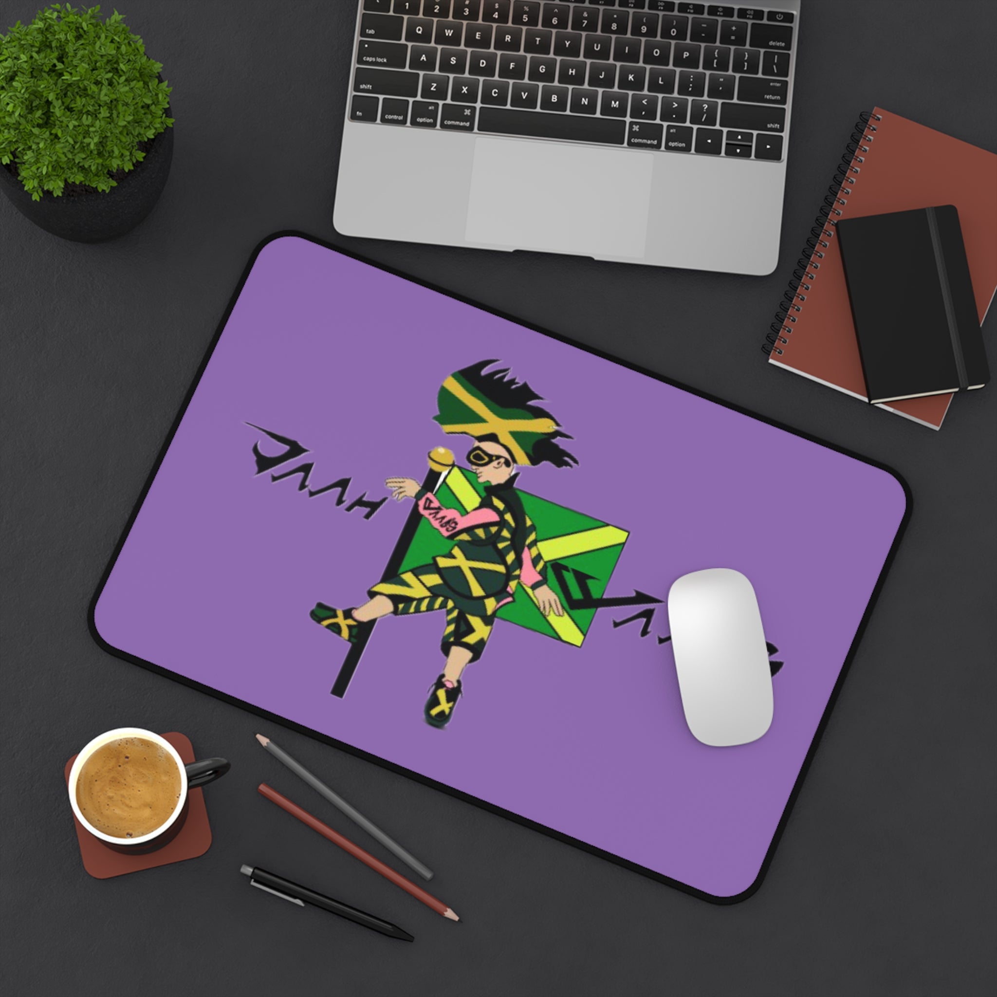 Vibrant Artist Desk Mat - Colorful Desk Accessory for Home Office, Creative Workspace, Gamer Gear, Birthday Gift, Art Lover Merch