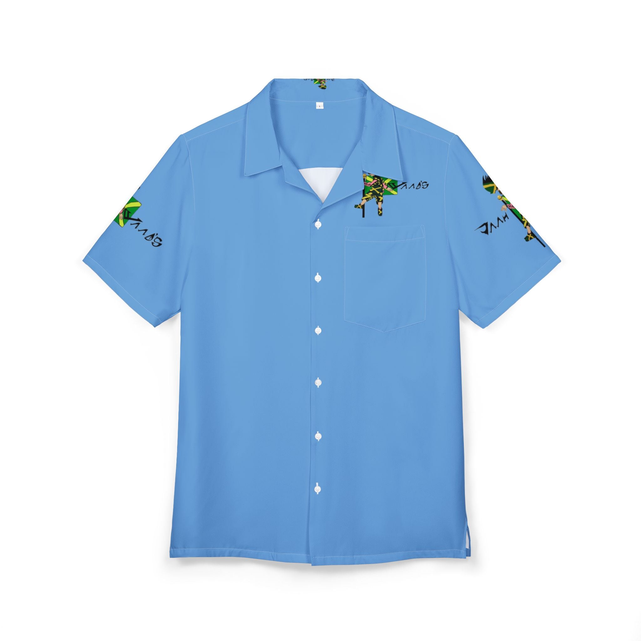 Tropical Button-Down Shirt, Unisex AOP Hawaiian Print Shirt, Summer Casual Wear, Luau Party Outfit, Beach Vacation Top