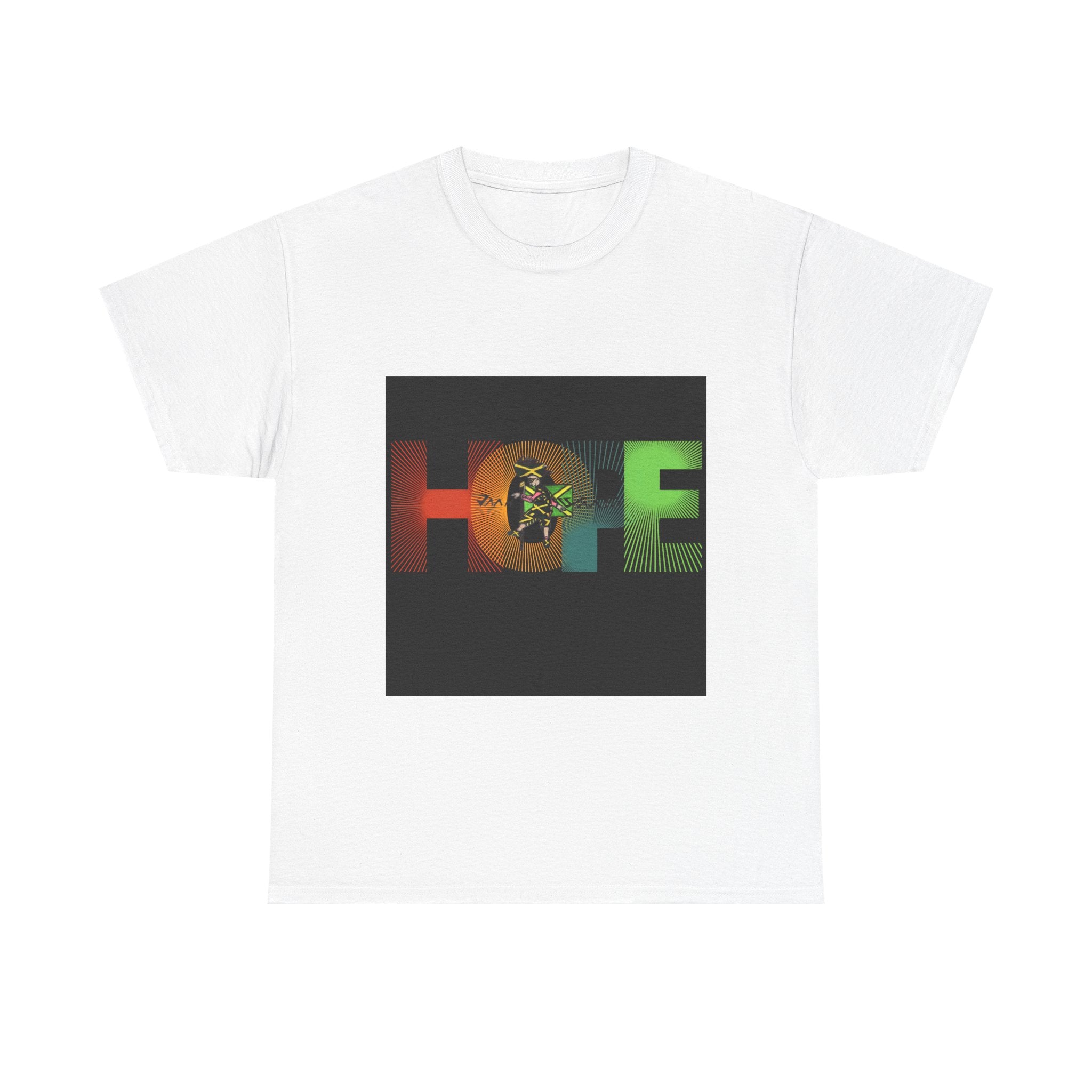 Unisex Heavy Cotton Tee with 'Hope' Design, Inspirational T-Shirt, Positive Vibe Apparel, Gift for Friends, Motivational Wear