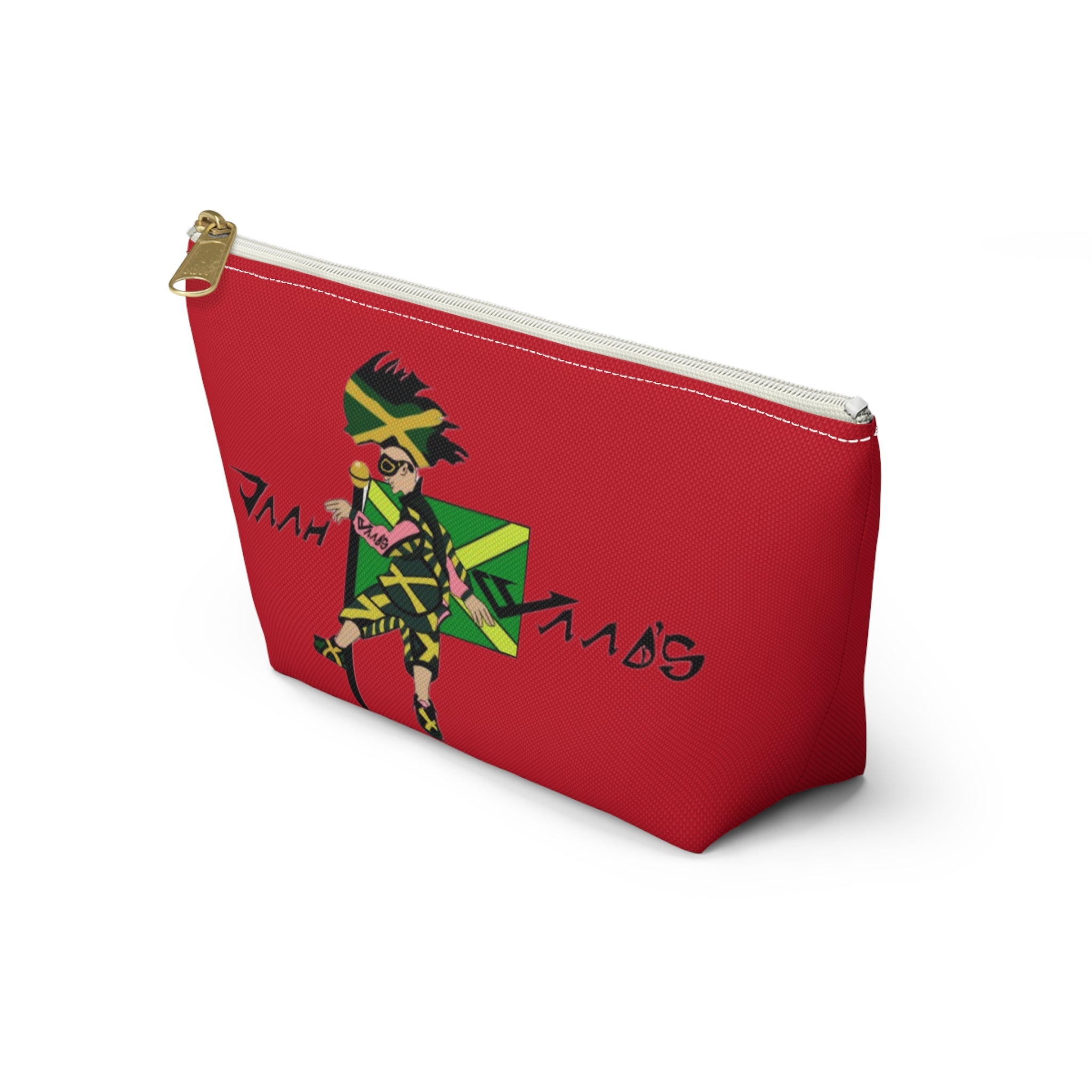 Jamaican Vibes Accessory Pouch | Ethnic Print Makeup Bag | Travel Organizer | Gift for Travelers | Eco-Friendly Cosmetic Case