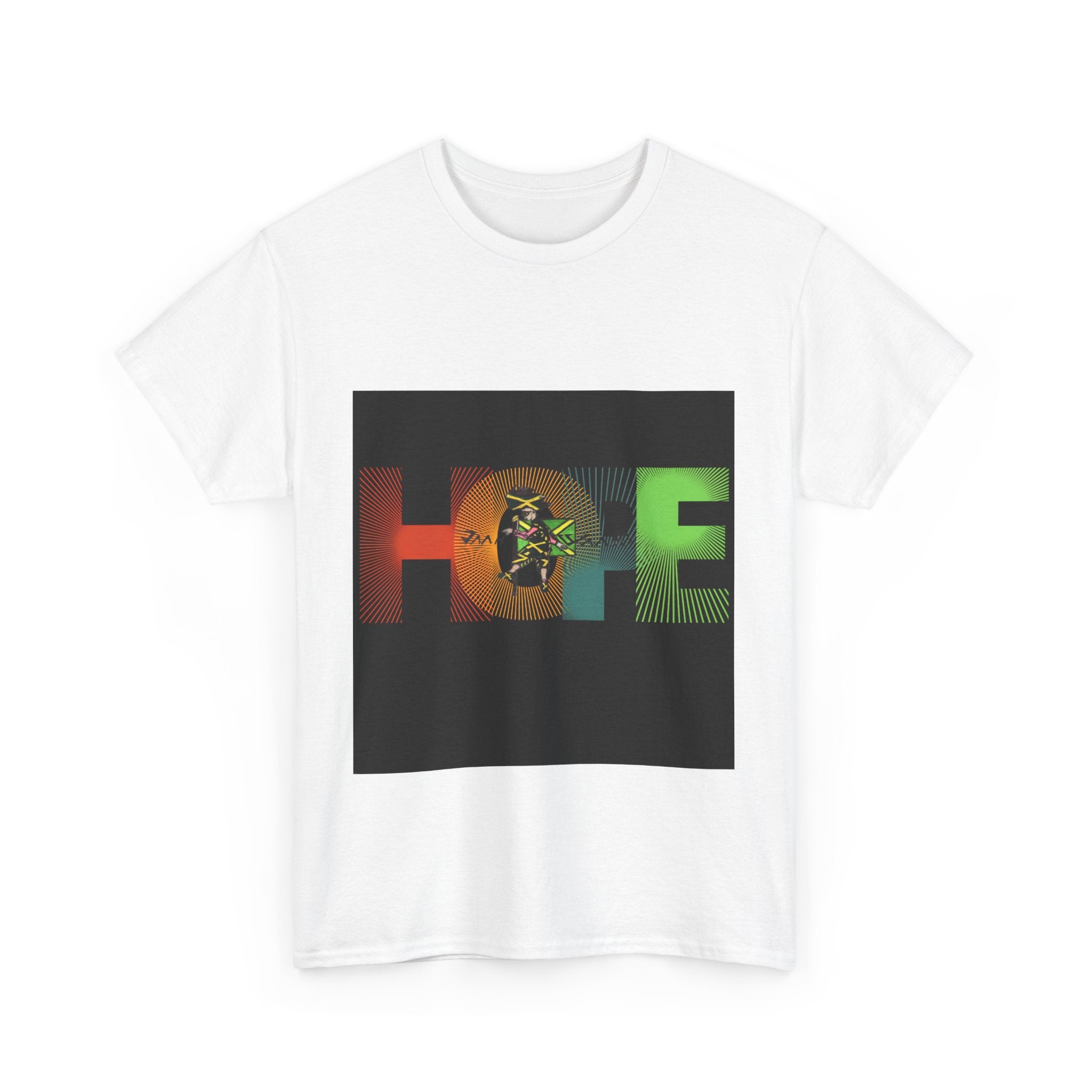 Unisex Heavy Cotton Tee with 'Hope' Design, Inspirational T-Shirt, Positive Vibe Apparel, Gift for Friends, Motivational Wear