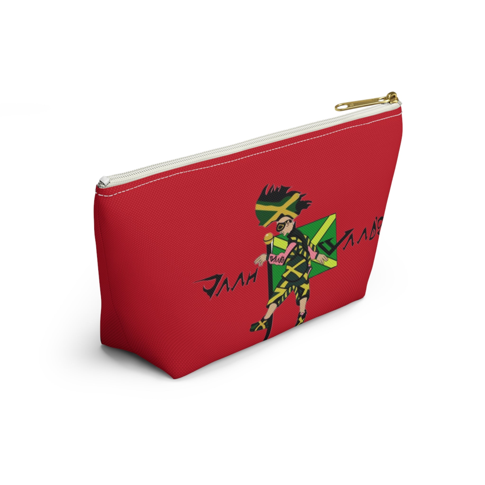 Jamaican Vibes Accessory Pouch | Ethnic Print Makeup Bag | Travel Organizer | Gift for Travelers | Eco-Friendly Cosmetic Case