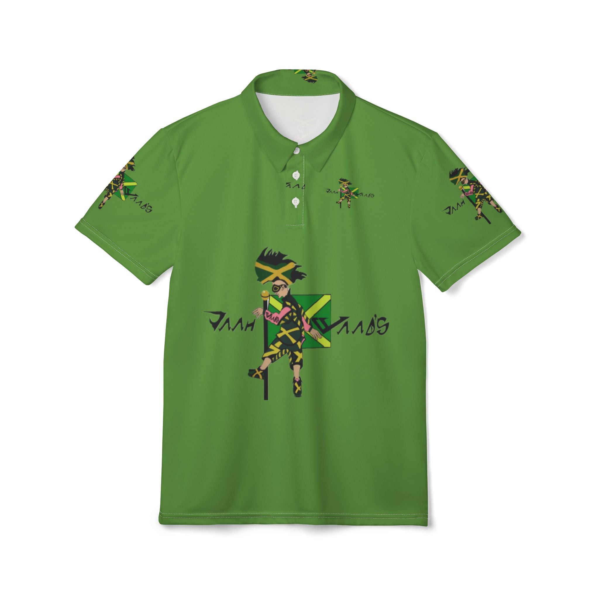 Slime Green Polo Style Pullover
