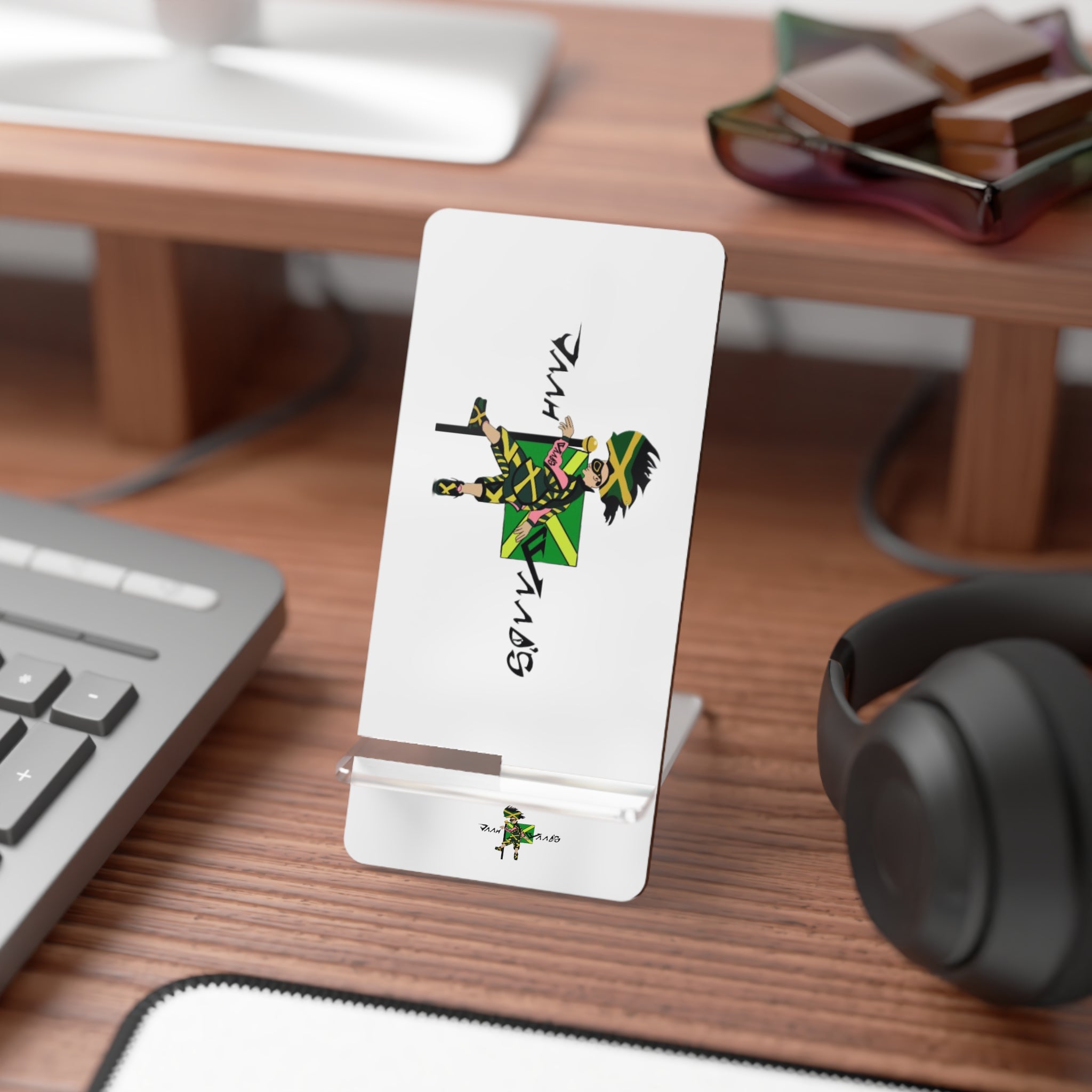 Smartphone Display Stand, Unique Phone Holder, Desk Decor, Gift for Gamers, Modern Tech Accessory, Adjustable Phone Stand