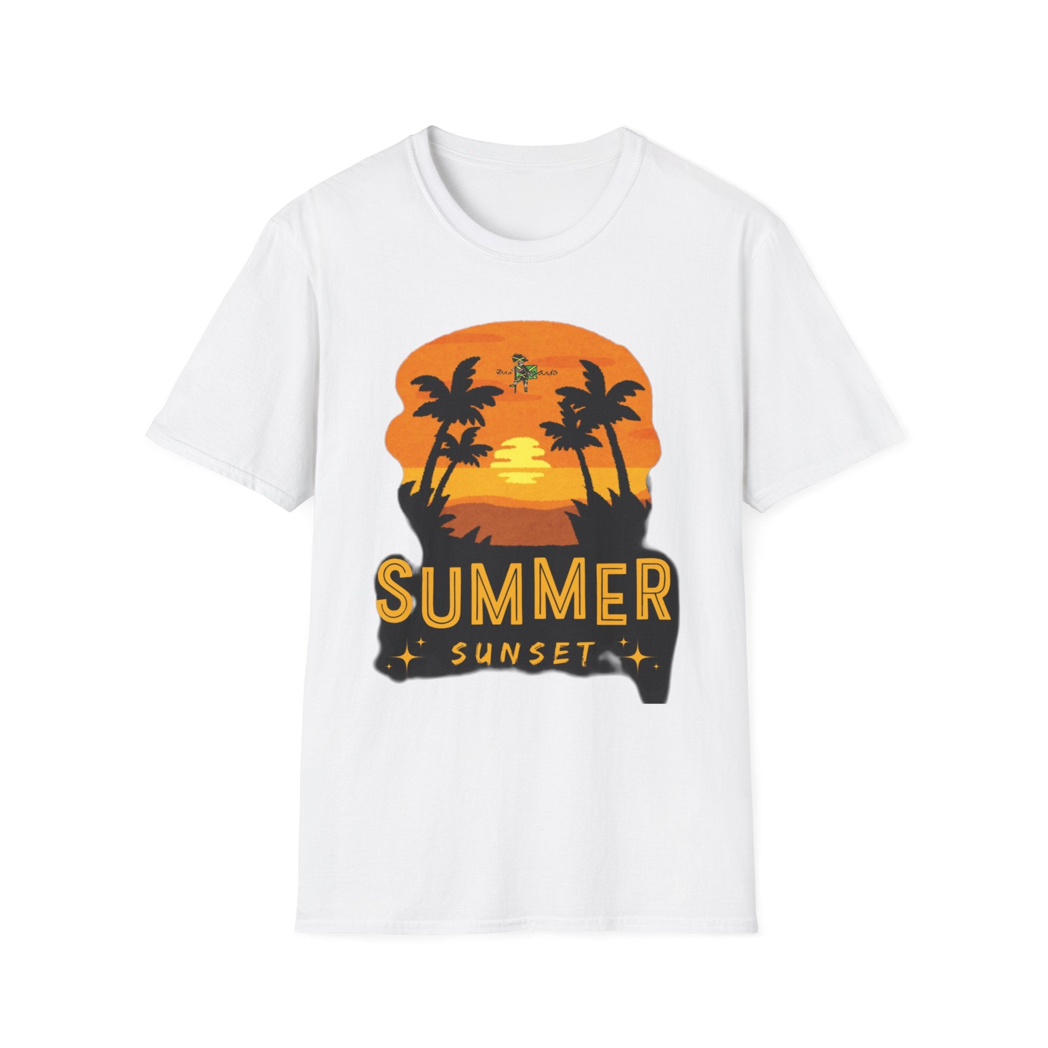 Summer Sunset Unisex Softstyle T-Shirt | Beach Tee, Vacation Shirt, Casual Wear, Gift for Travelers, Summer Adventures