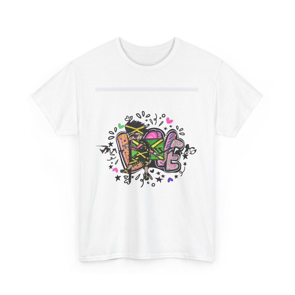 Colorful Graffiti Love Tee, Unisex Cotton T-Shirt, Streetwear Fashion, Gift for Friends, Celebrate Love, Trendy Graphic Tee