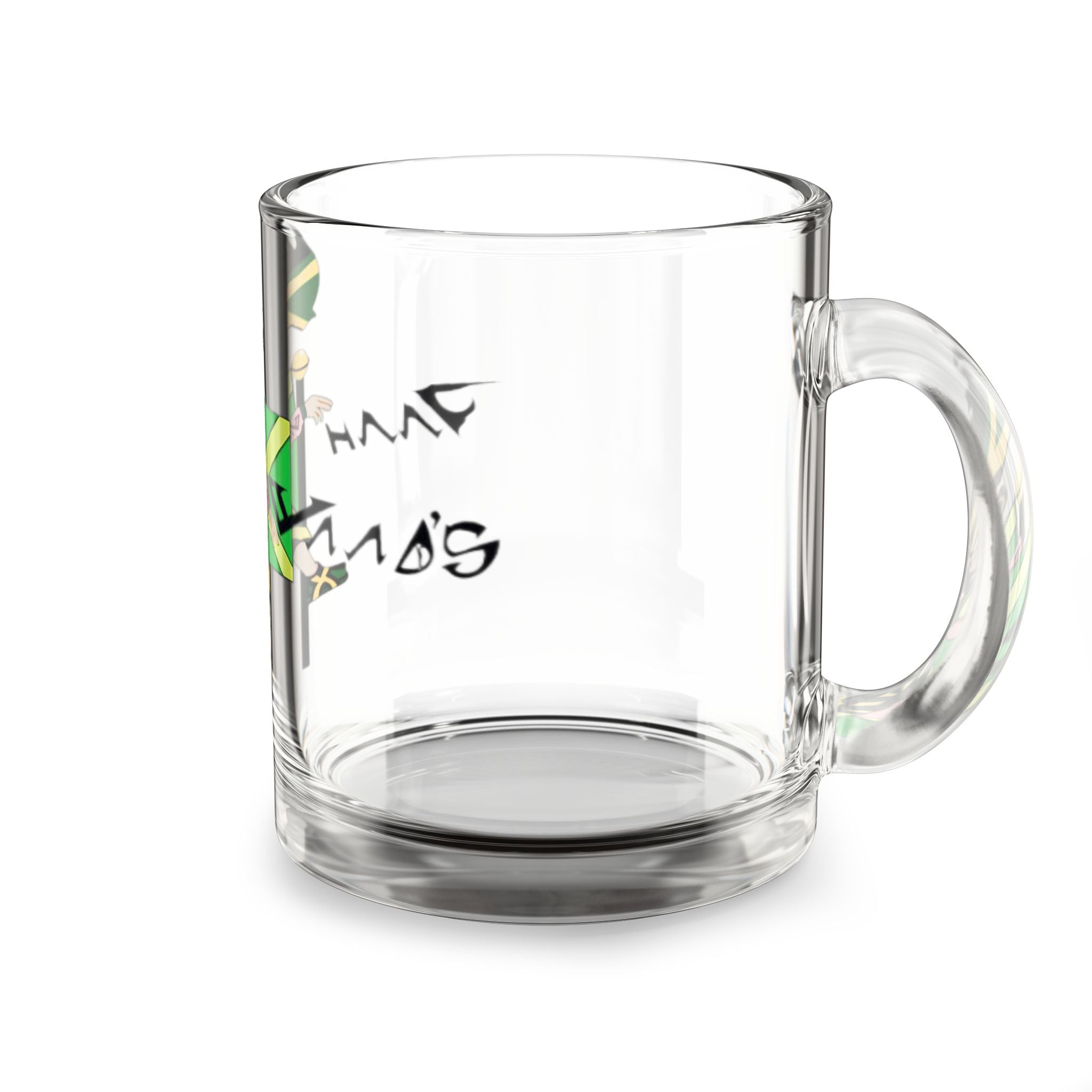 Jamaican Flag Glass Mug, 10oz | Unique Gift for Coffee Lovers, Creative Drinkware for Birthdays, Celebrations, and Special Occasions