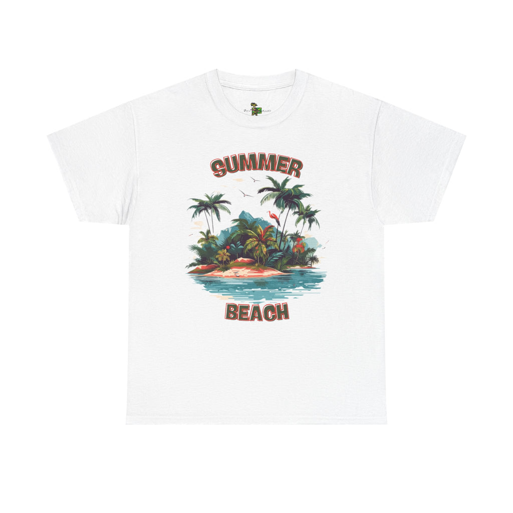 Summer Beach Graphic Tee, Vacation Shirt, Unisex Cotton T-Shirt, Tropical Island Top, Gift for Beach Lovers, Casual Summer Wear