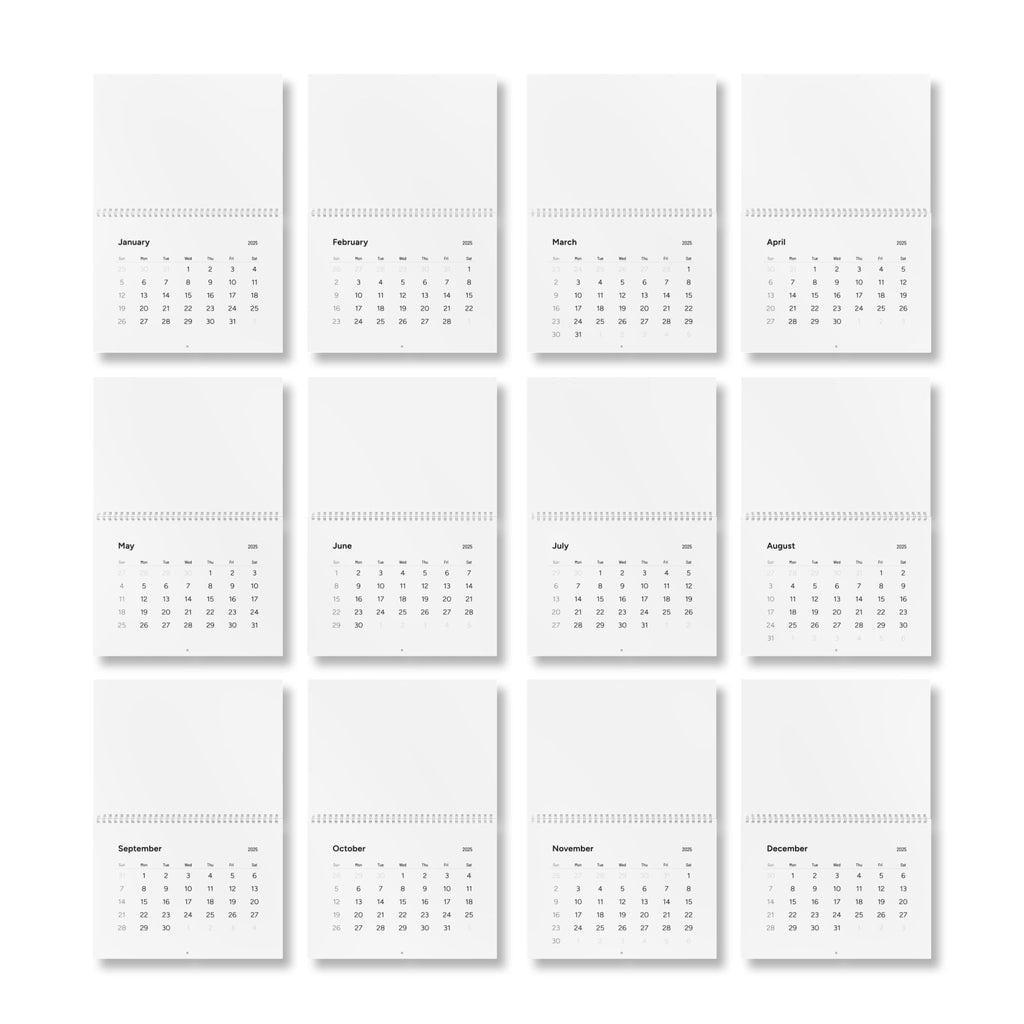 2025 Minimalist Wall Calendar | Yearly Planner, Timeless Design, Home Office Decor, Gift for Organizers, Stylish Wall Art