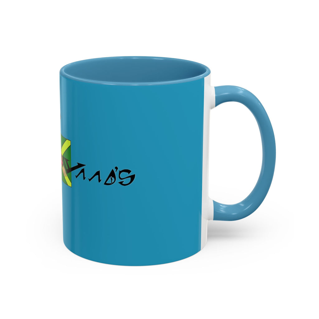 Jamaican Vibes Coffee Mug, Accent Mug, Unique Gift for Coffee Lovers, Cool Jamaican Art, Celebrate Culture, Black and Green Mug