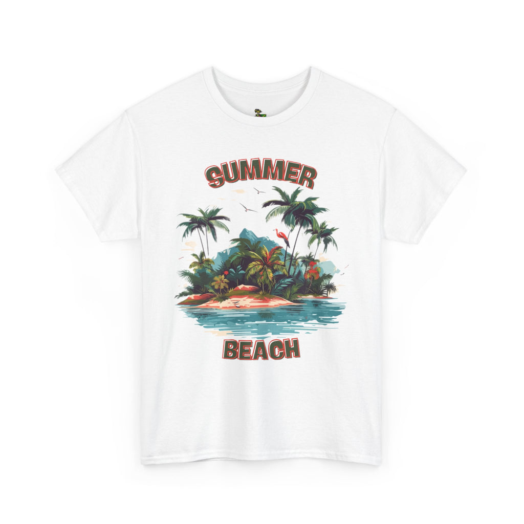 Summer Beach Graphic Tee, Vacation Shirt, Unisex Cotton T-Shirt, Tropical Island Top, Gift for Beach Lovers, Casual Summer Wear