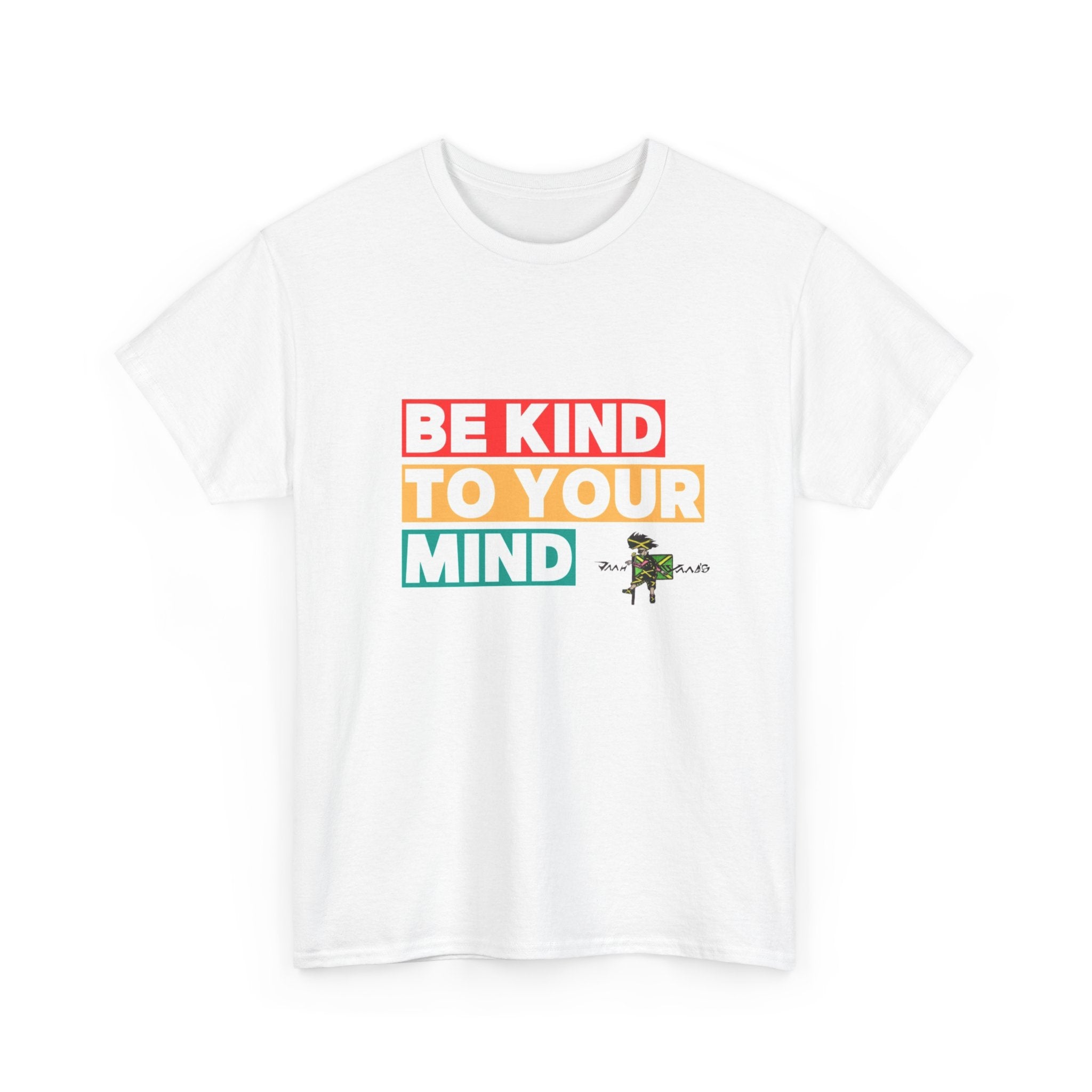 Unisex Heavy Cotton Tee - 'Be Kind to Your Mind' Funny Graphic Tee, Gift for Mental Health Awareness, Casual Wear, Positive Vibes, [...]