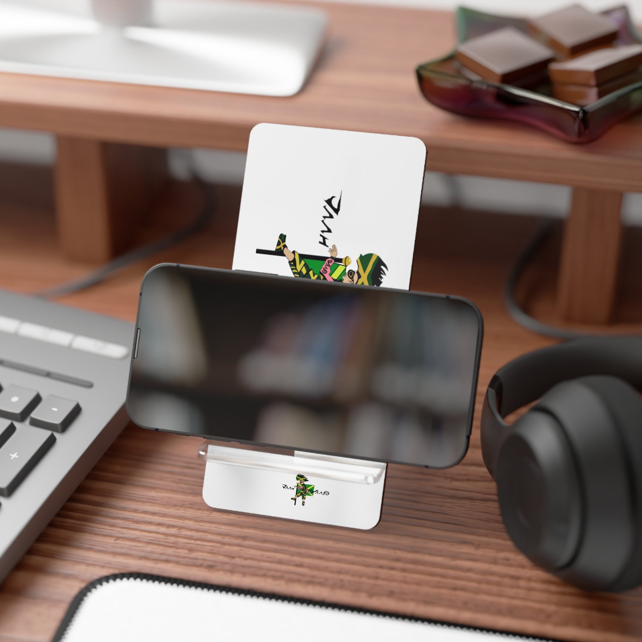 Smartphone Display Stand, Unique Phone Holder, Desk Decor, Gift for Gamers, Modern Tech Accessory, Adjustable Phone Stand