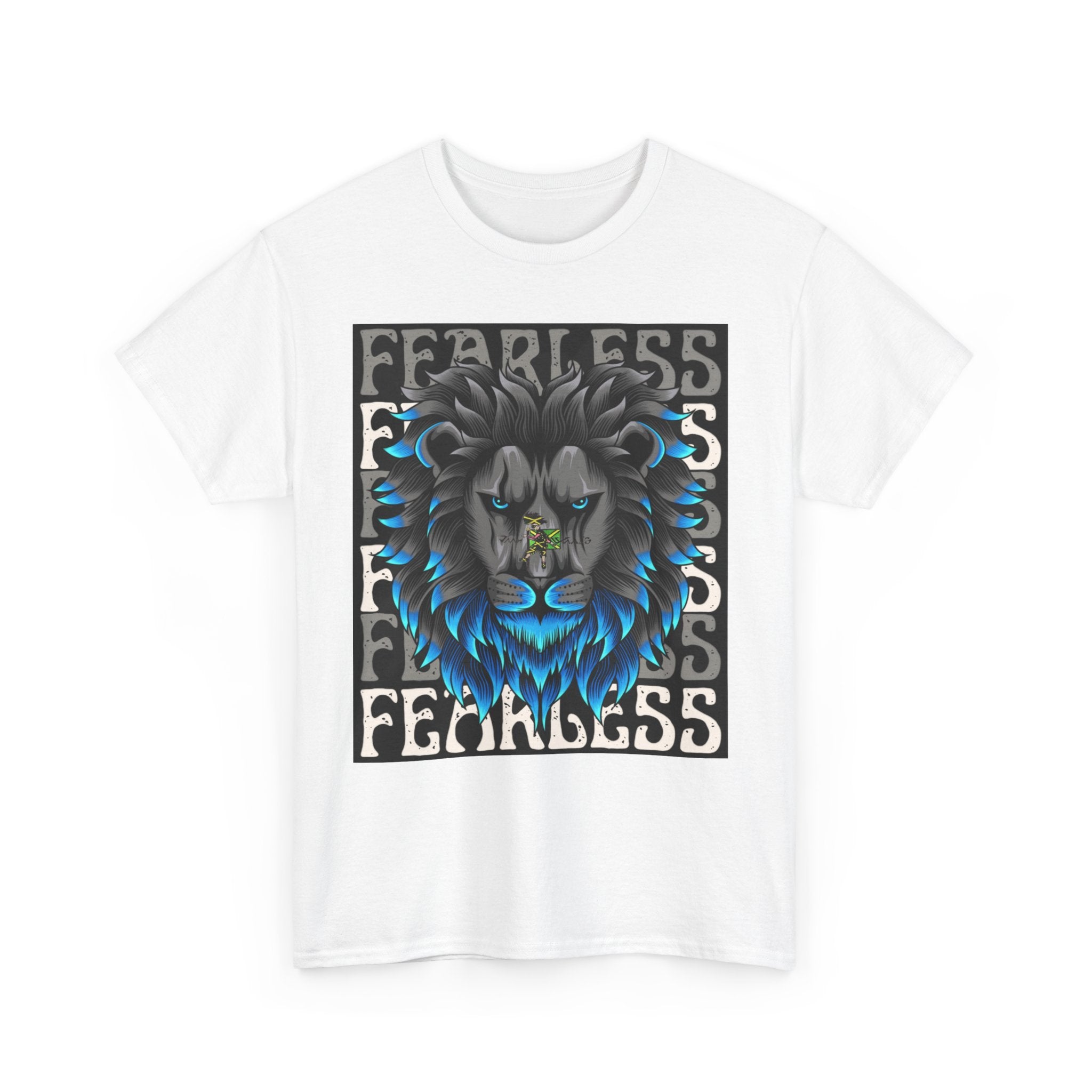 Fearless Lion Graphic Tee, Unisex Heavy Cotton Shirt, Motivational Apparel, Perfect Gift for Lion Lovers, Trendy Casual Wear