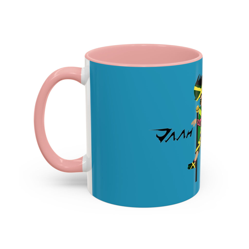 Jamaican Vibes Coffee Mug, Accent Mug, Unique Gift for Coffee Lovers, Cool Jamaican Art, Celebrate Culture, Black and Green Mug