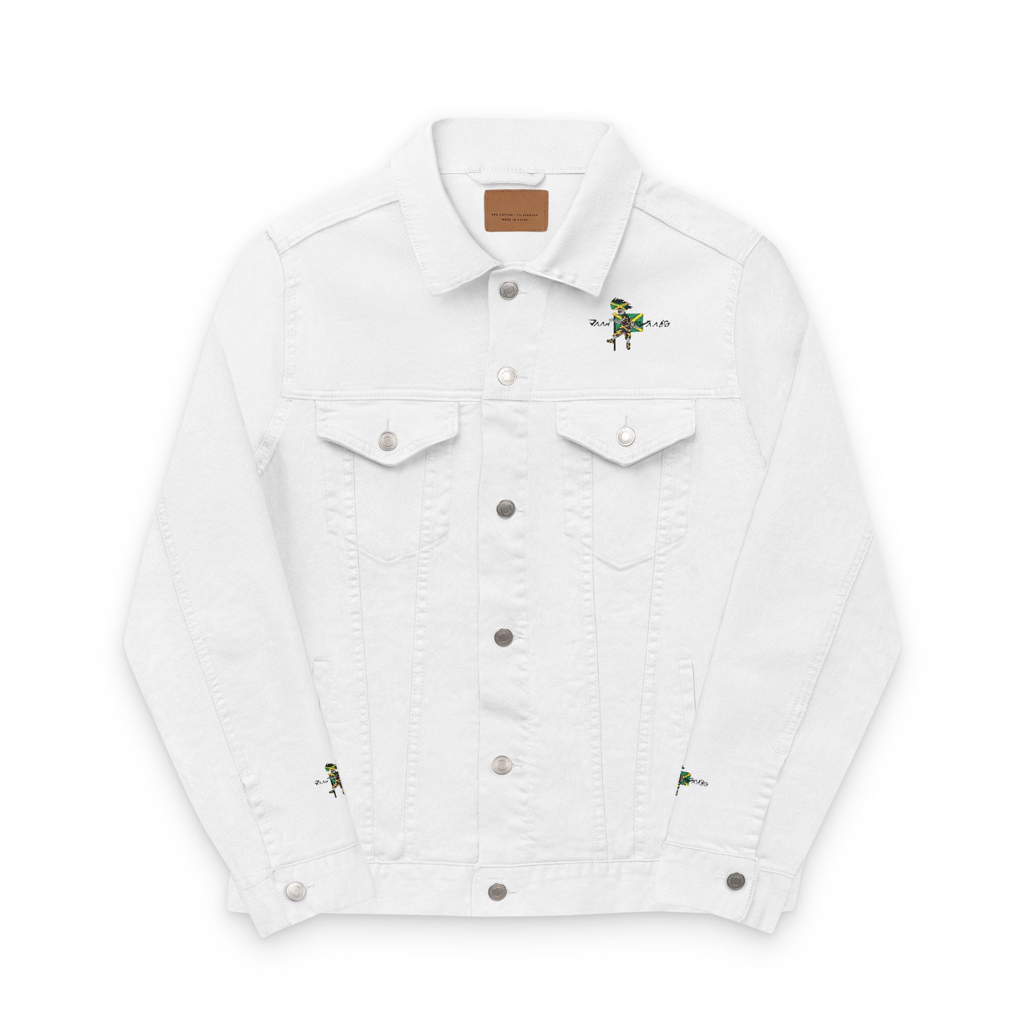 Embroidered Unisex Denim Jacket, Stylish Outerwear, Trendy Streetwear, Perfect Gift, Casual Everyday Wear