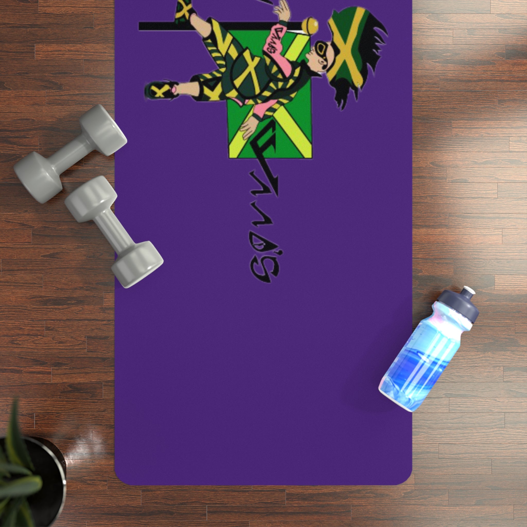 Vibrant Rubber Yoga Mat for Active Lifestyle, Home Workouts, Yoga Enthusiasts, Exercise, Meditation, Gift for Fitness Lovers