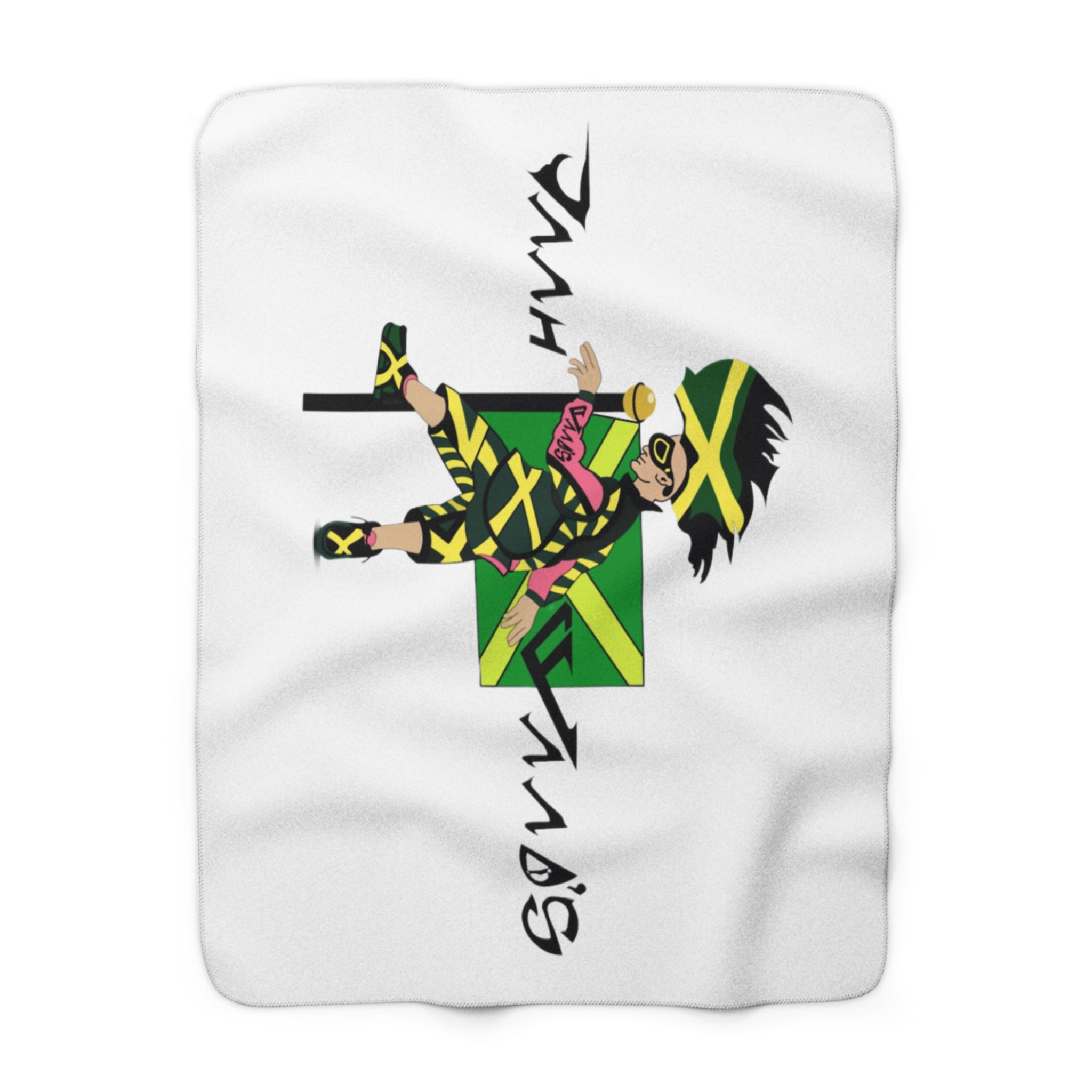 Cozy Sherpa Throw Blanket with Unique Illustration, Perfect for Home Decor, Gift for Friends, Cozy Nights, Festivals, and More