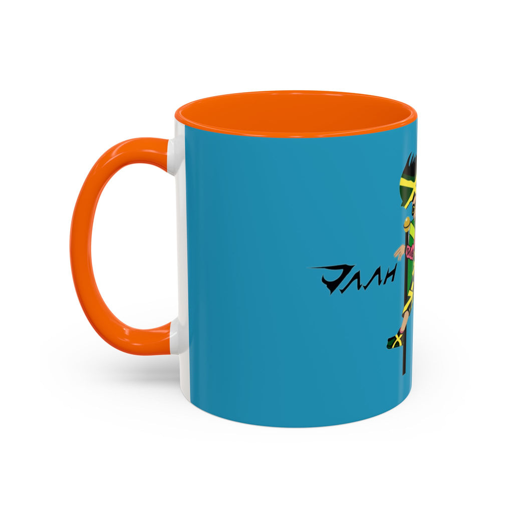 Jamaican Vibes Coffee Mug, Accent Mug, Unique Gift for Coffee Lovers, Cool Jamaican Art, Celebrate Culture, Black and Green Mug