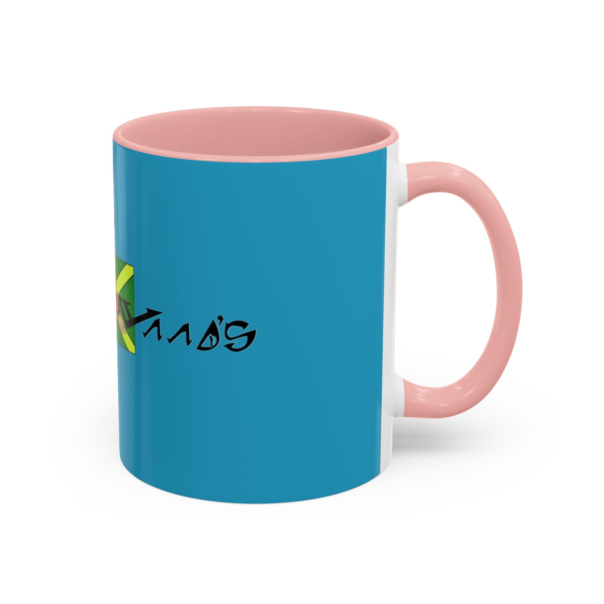 Jamaican Vibes Coffee Mug, Accent Mug, Unique Gift for Coffee Lovers, Cool Jamaican Art, Celebrate Culture, Black and Green Mug