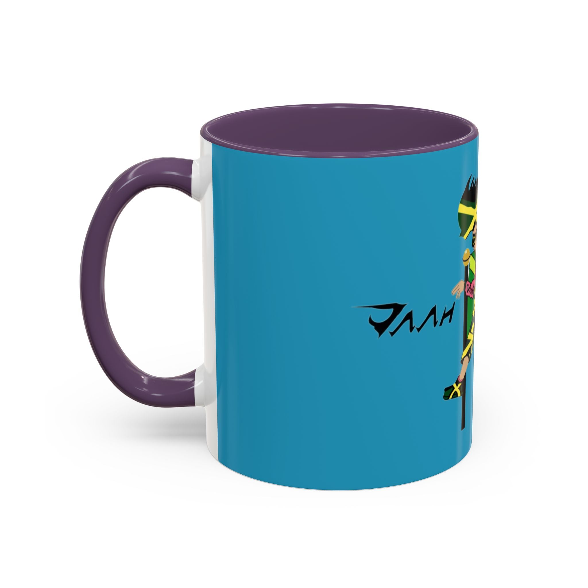 Jamaican Vibes Coffee Mug, Accent Mug, Unique Gift for Coffee Lovers, Cool Jamaican Art, Celebrate Culture, Black and Green Mug