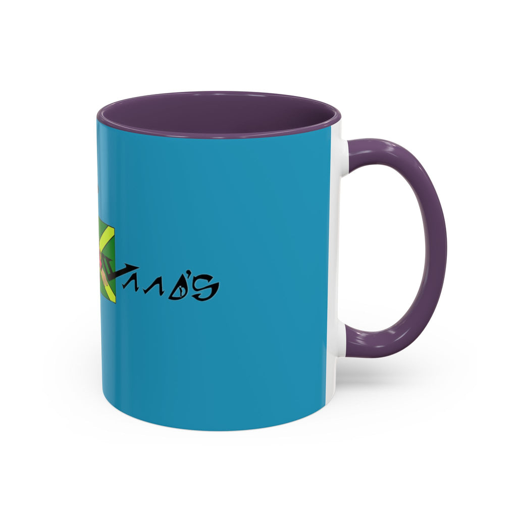 Jamaican Vibes Coffee Mug, Accent Mug, Unique Gift for Coffee Lovers, Cool Jamaican Art, Celebrate Culture, Black and Green Mug