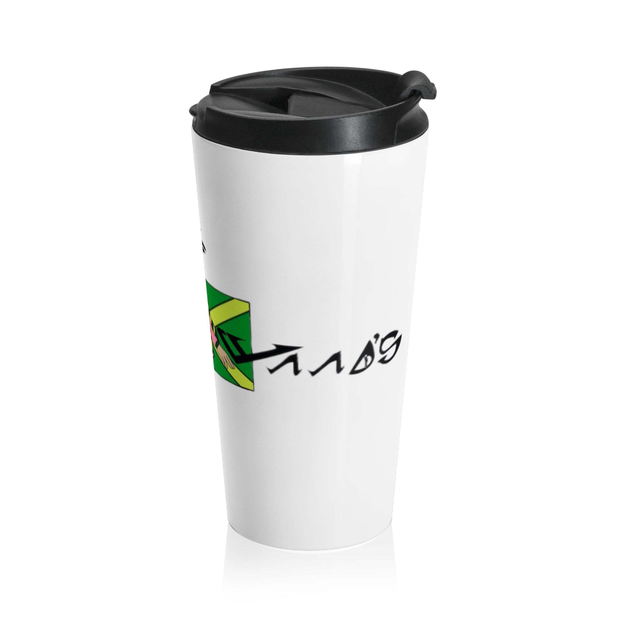 Jamaican Warrior Travel Mug | Stainless Steel Travel Mug, Journey Cup, Gift for Adventurers, Coffee Lover's Cup, Road Trip Mug