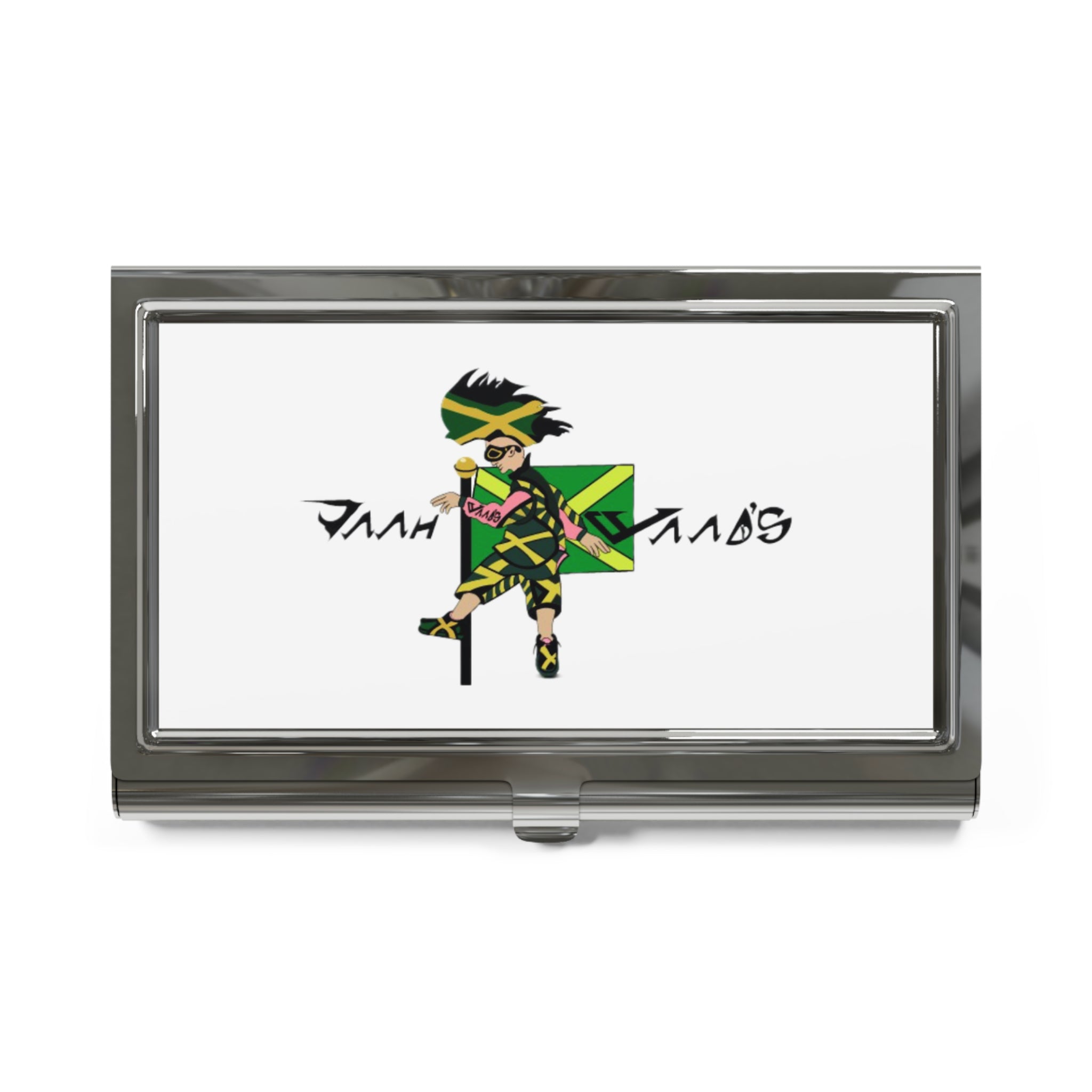 Jamaican-Inspired Business Card Holder, Unique Gift for Professionals, Stylish Desk Accessory, Office Supplies, Personalized Card Case