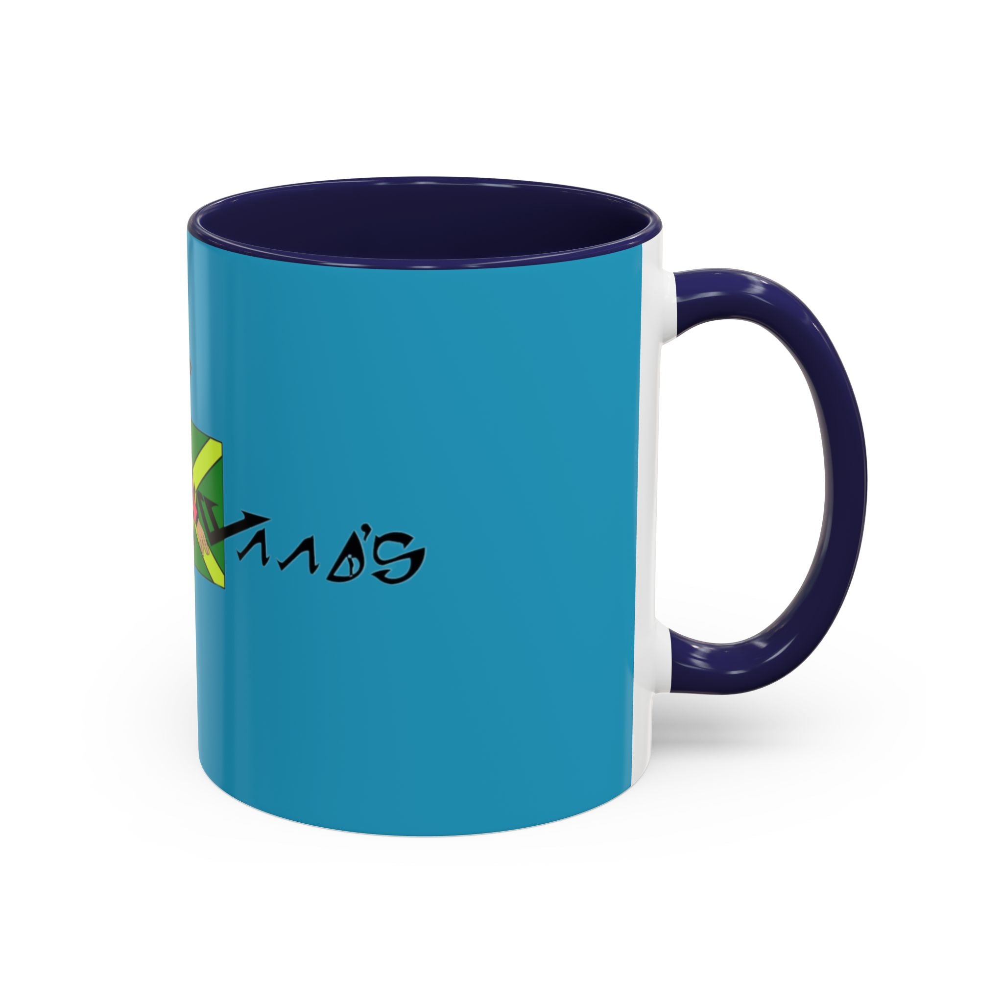 Jamaican Vibes Coffee Mug, Accent Mug, Unique Gift for Coffee Lovers, Cool Jamaican Art, Celebrate Culture, Black and Green Mug