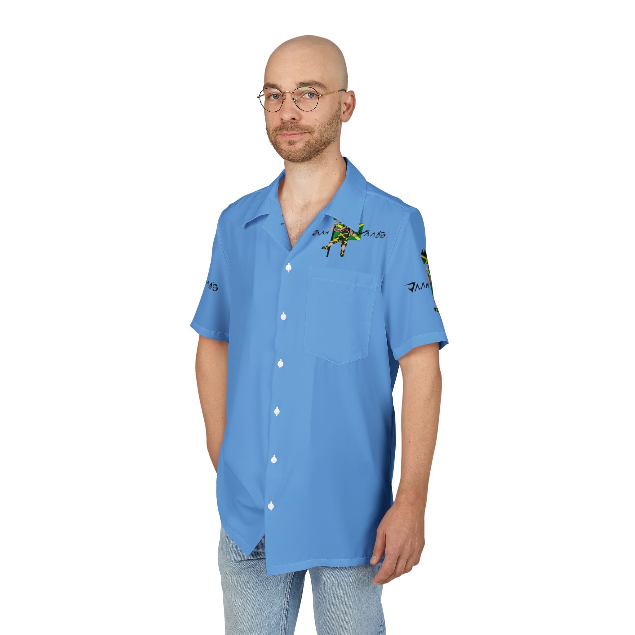 Tropical Button-Down Shirt, Unisex AOP Hawaiian Print Shirt, Summer Casual Wear, Luau Party Outfit, Beach Vacation Top